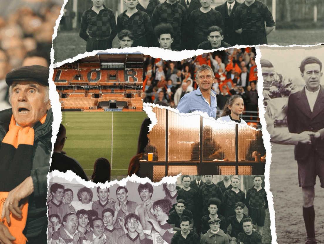 photo montage de clichés légendaires pris au stade du FC Lorient